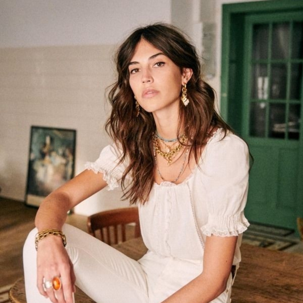 Sezane lace blouse
